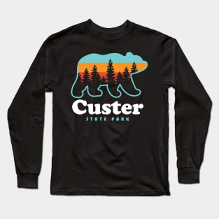 Custer State Park Camping South Dakota Bear Long Sleeve T-Shirt